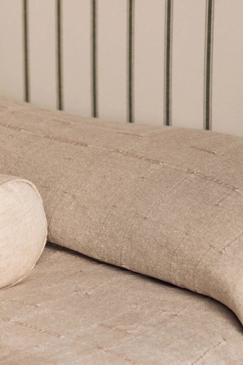 PALERMO NATURAL LINEN BED COVER