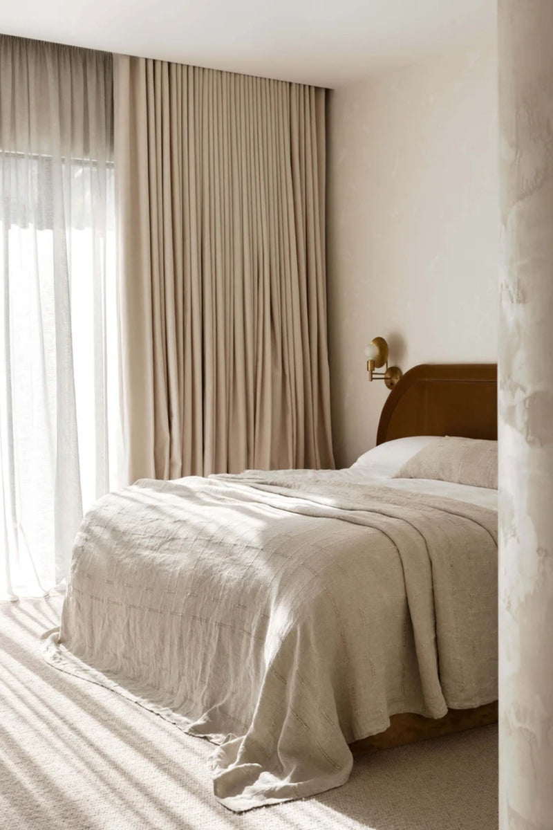 PALERMO NATURAL LINEN BED COVER